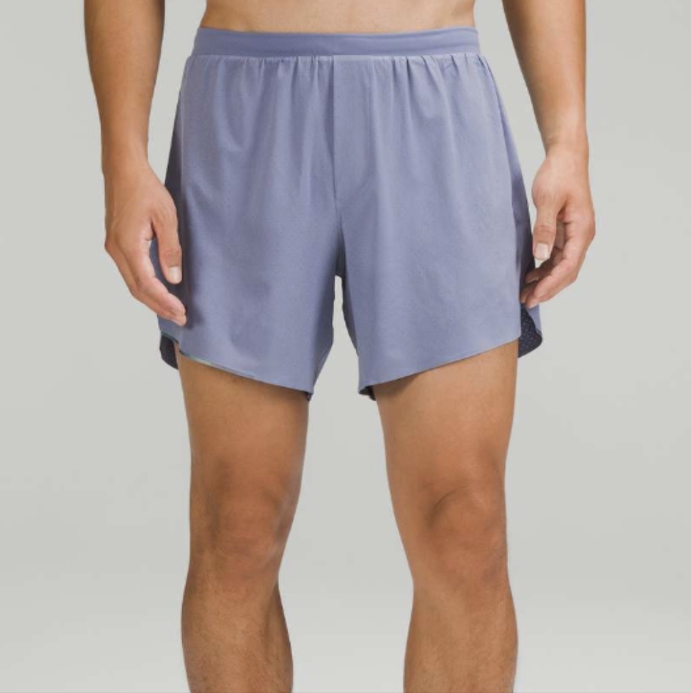 Lululemon Fast and Free Lined Shorts 6" Peri Purple Men's Small